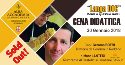 30.01.2018 Cena Didattica #3 - "Langa DOC" - in Alba Accademia Alberghiera